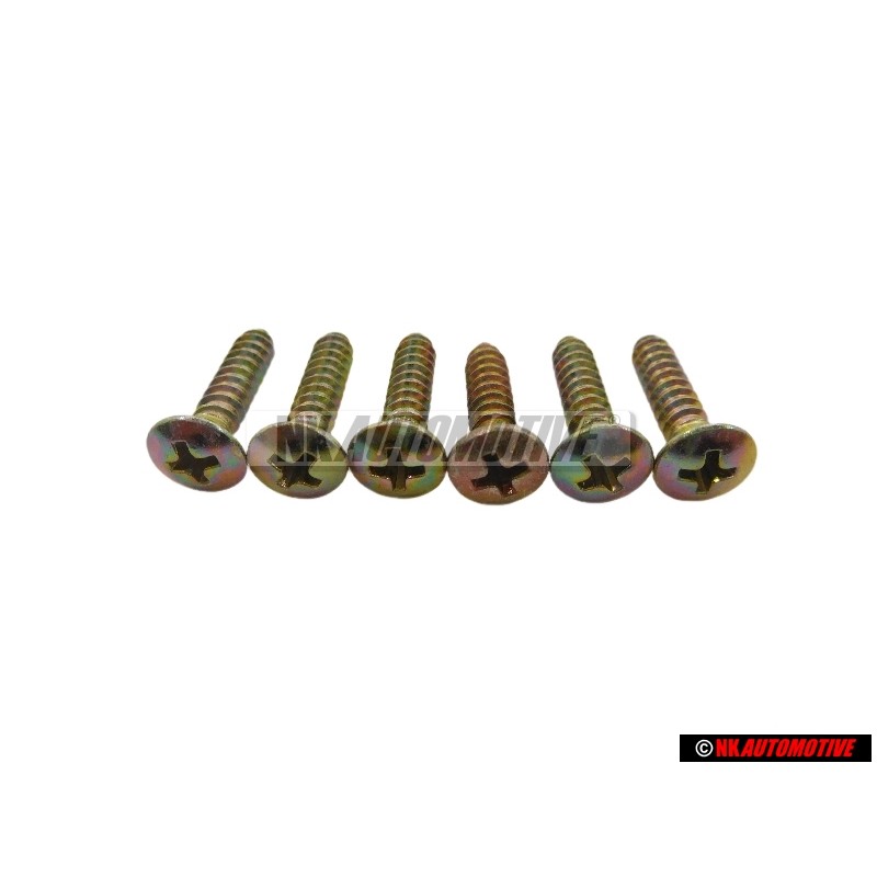 6x VW Original Tornillo Avellanado P. 