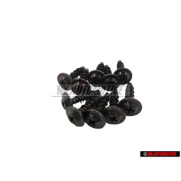 10x VW Original Tornillo Cabeza Ranurada Plast - 433862195