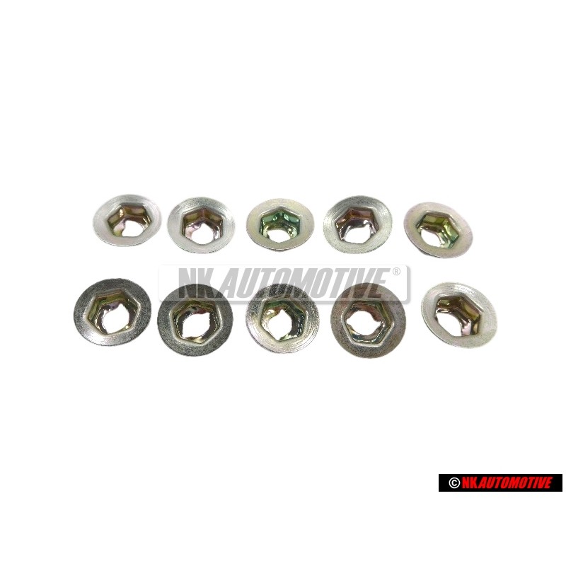 10x VW Original Tuerca Cortante - N 0386011