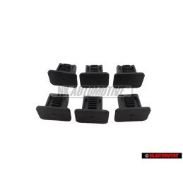 6x VW Original Clip Negro Satinado - 357867646 9B9