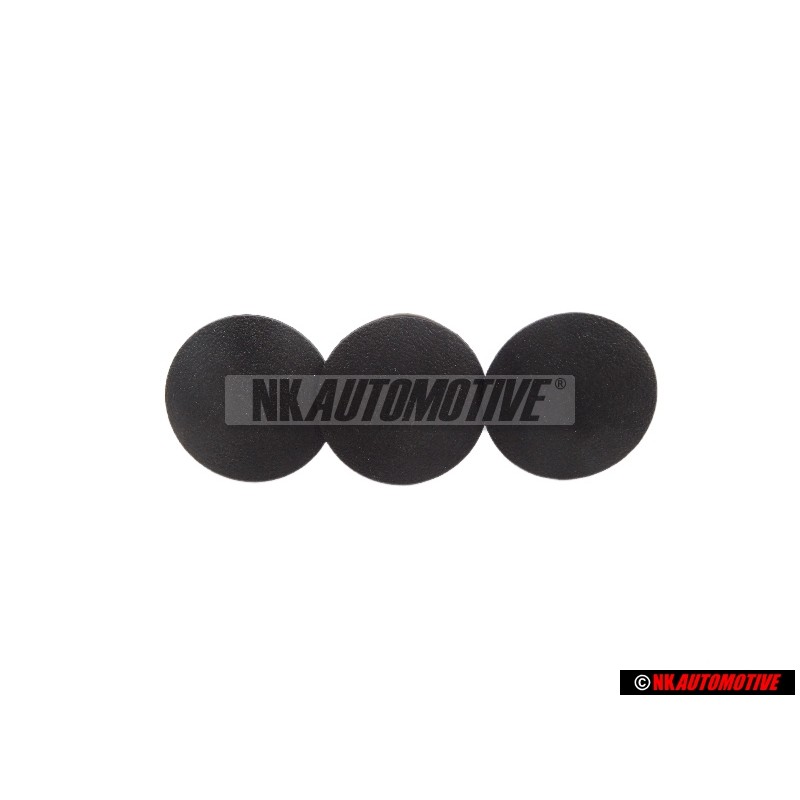 3x VW Original Clip Negro Satinado - 321867838 01C
