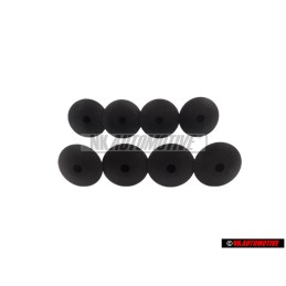 8x VW Original Tapon Negro Satinado - 191867199 9B9
