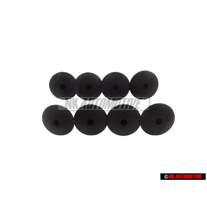 8x VW Original Tapon Negro Satinado - 191867199 9B9