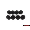 8x VW Original Tapon Negro Satinado - 191867199 9B9