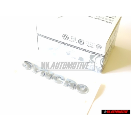 Original VW SYNCRO Rear Trunk Boot Badge Emblem Chrome - 3B0853675F 739