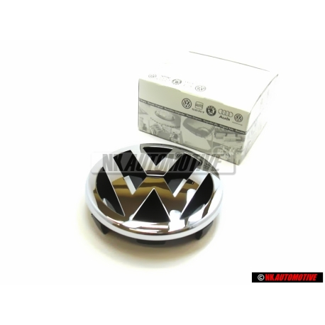 Original VW Front Grill Badge Emblem Chrome 125mm - 1T0853601A FDY