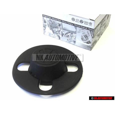 Original VW Steel Wheel Rim Centre Plastic Cap Cover Black - 871601171