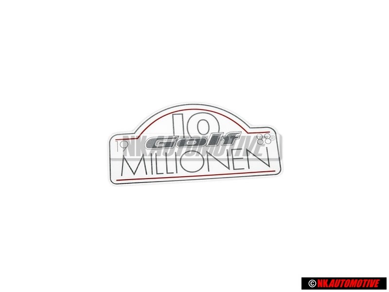 VW Original Rotulo Autoadhesivo Plata Diamante/Rojo Teja - 191853750J YG9