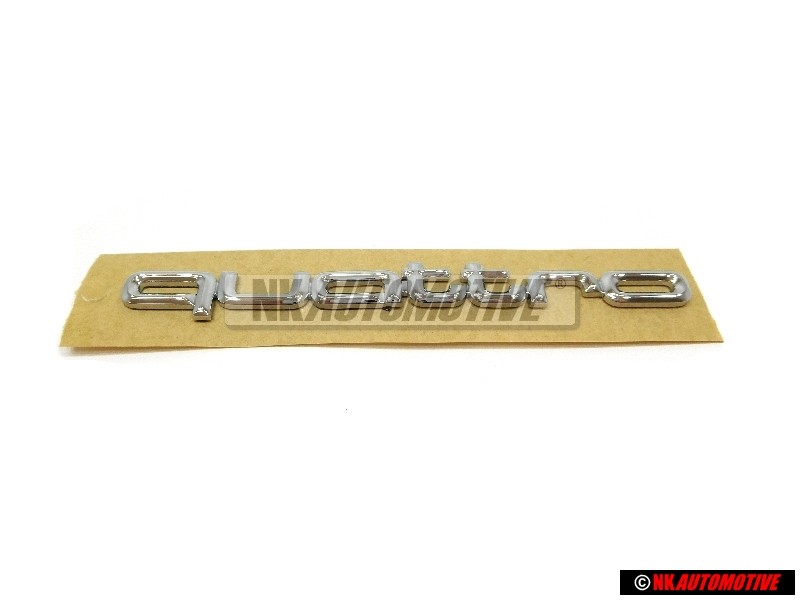 Audi Original QUATTRO Trasero Rotulo Insignia Emblema Cromo - 8A0853737C 2ZZ