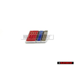 Audi Original S6 PLUS Volante Rotulo Insignia Emblema Cromo Rojo - 4A0419685C