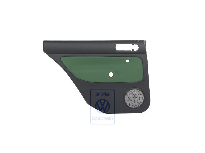 VW Original Revestimiento Puerta (Tela) Negro/Verde Cosmic - 1J9867211Q KNQ