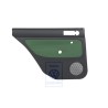 VW Original Revestimiento Puerta (Tela) Negro/Verde Cosmic - 1J9867211Q KNQ