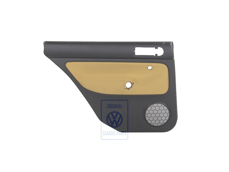 VW Original Revestimiento Puerta (Tela) Negro/Amarillo Futura - 1J9867211Q KNS