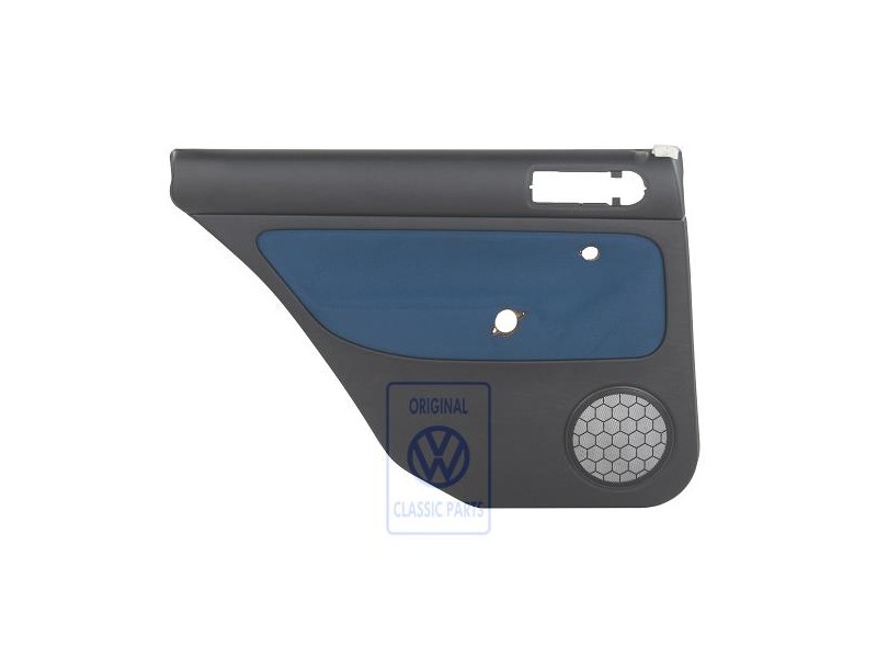 VW Original Revestimiento Puerta (Tela) Negro/Jazzblue - 1J9867211Q KNT