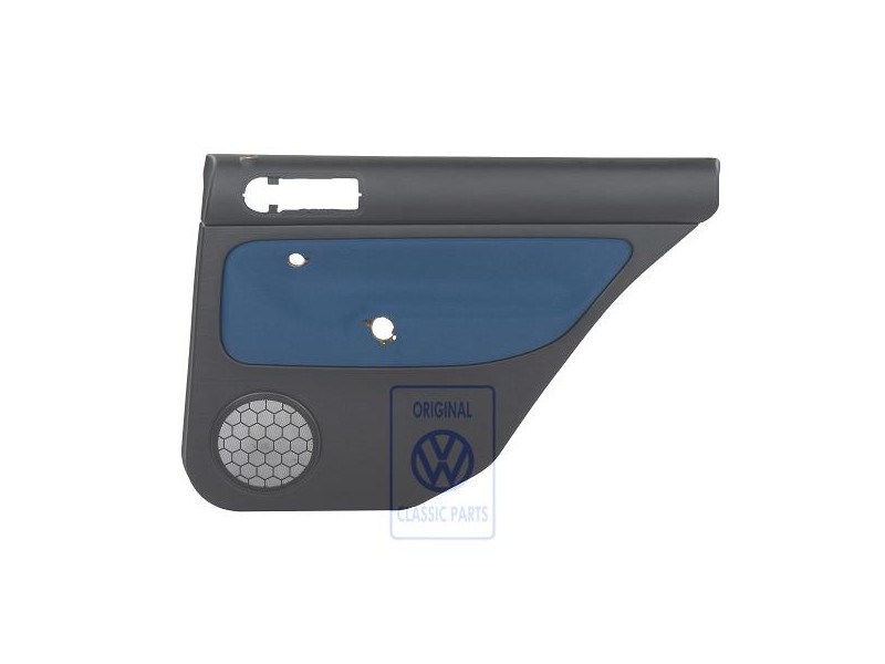 VW Original Revestimiento Puerta (Tela) Negro/Jazzblue - 1J9867212Q KNT