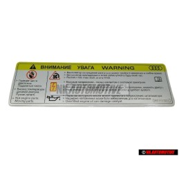 Audi Original Placa Ident. 'Cuidado Alta Tension, Antes De Tocar - 8K0010520F