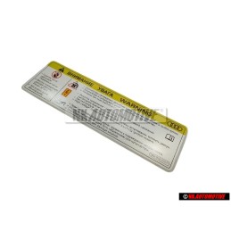 Audi Original Placa Ident. 'Cuidado Alta Tension, Antes De Tocar - 8K0010520F