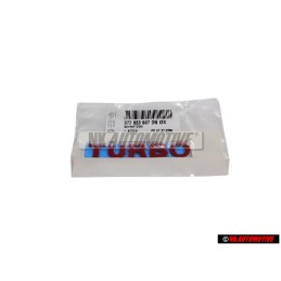 VW Original TURBO Lado Rotulo Insignia Emblema Rojo - 377853687DNI3K