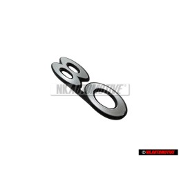 Audi Original 80 Trasero Rotulo Insignia Emblema Plata - 811853749