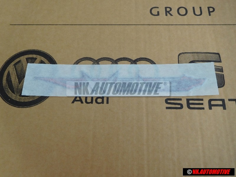 VW Original WOLF Trasero Rotulo Insignia Emblema Cromo Rojo - 17S853750AD54T