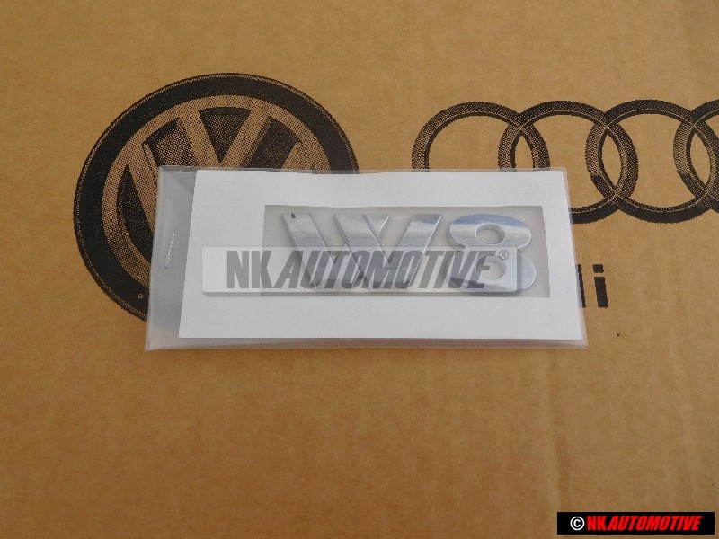 VW Original W8 Trasero Rotulo Insignia Emblema Cromo - 3B0853675P 739