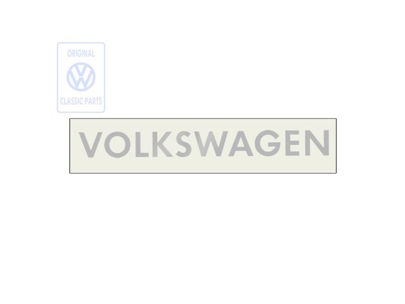 VW Original Rotulo Plata - 2D3853687 1ZQ