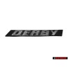 VW Original DERBY Trasero Rotulo Insignia Emblema Plata Cepillada - 865853745
