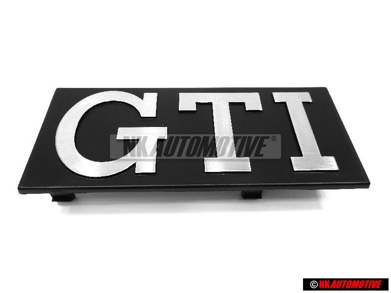 VW Original GTI Frente Rotulo Insignia Emblema Plata Cepillada - 171853679