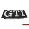VW Original GTI Frente Rotulo Insignia Emblema Plata Cepillada - 171853679