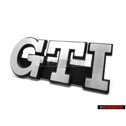 VW Original GTI Frente Rotulo Insignia Emblema Plata Cepillada - 191853679L