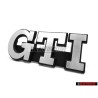 VW Original GTI Frente Rotulo Insignia Emblema Plata Cepillada - 191853679L