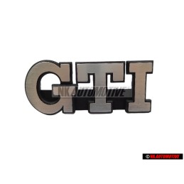 VW Original GTI Frente Rotulo Insignia Emblema Plata Cepillada - 191853679L