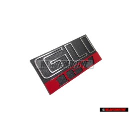 VW Original GLI 16V Frente Rotulo Insignia Emblema Negro Rojo - 165853679E