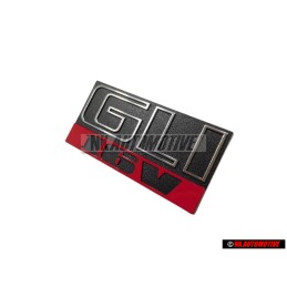 VW Original GLI 16V Frente Rotulo Insignia Emblema Negro Rojo - 165853679E