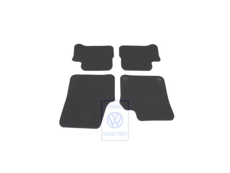 VW Original 1 Juego Alfombrillas Negro Bluemotion - 12E863011A CBA