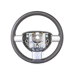 VW Original Volante Direccion (Cuero) Negro/Azul Mecato - 1C0419091BBNMA