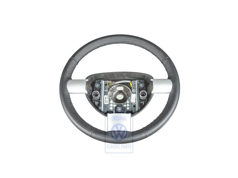 VW Original Volante Direccion (Cuero) Negro - 1C0419091CDE74