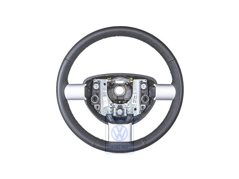 VW Original Volante Direccion (Cuero) Negro - 1C0419091CEE74
