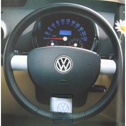 VW Original Volante Direccion (Cuero) Negro - 1C0419091CGE74