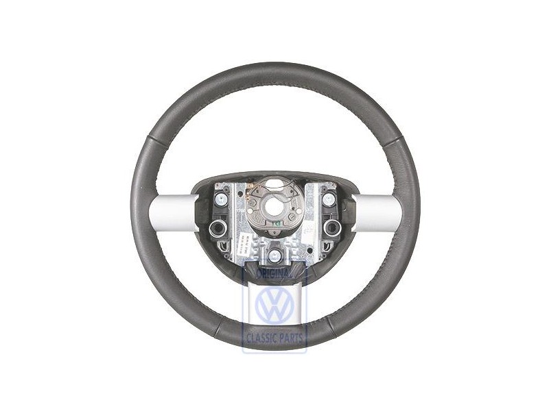VW Original Volante Direccion (Cuero) Negro - 1C0419091DC6A6