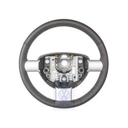 VW Original Volante Direccion (Cuero) Negro/Blanco - 1C0419091DGYXX