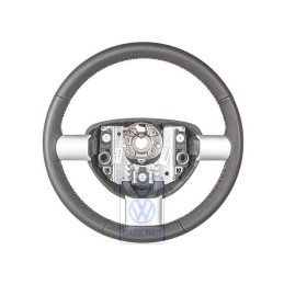 VW Original Volante Direccion (Cuero) Negro/Blanco - 1C0419091DHYXX
