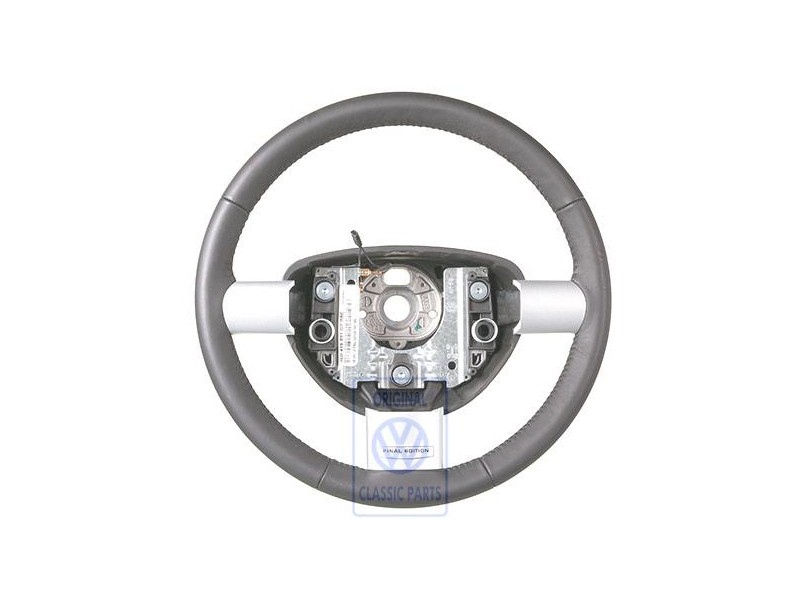 VW Original Volante Direccion (Cuero) Negro Satinado - 1C0419091DPOBC