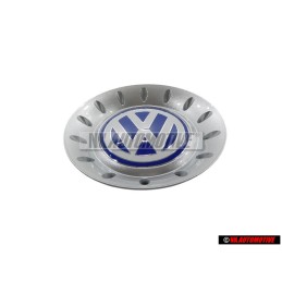 VW Original Tapacubos Plata Brillante/Azul/Blanco - 1C0601149C GTT