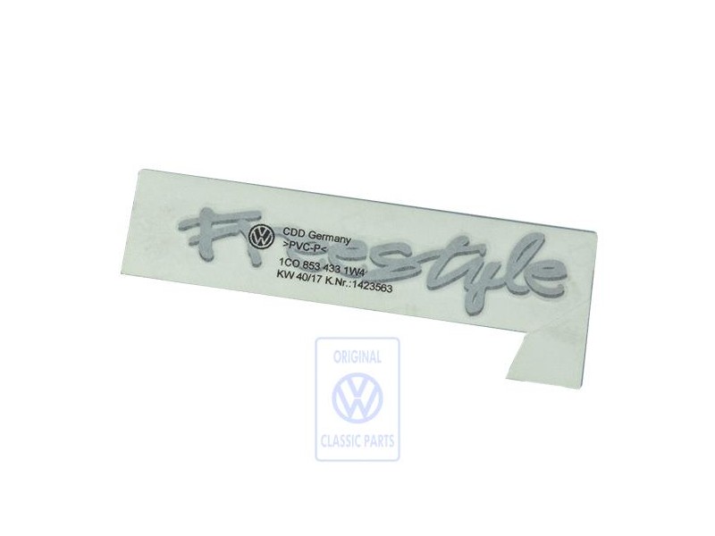 VW Original Rotulo Autoadhesivo Plata - 1C0853433 1W4