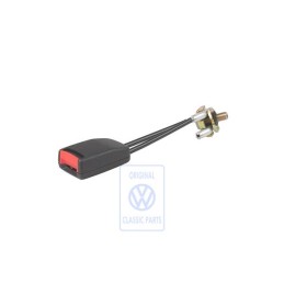 VW Original Cierre De Cinturon Negro Satinado/Rojo Fuego - 1C0858676 FCN