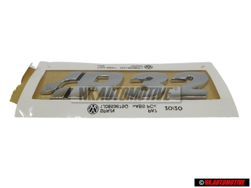 VW Original R32 Trasero Rotulo Insignia Emblema Cromo - 1J0853675Q