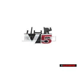VW Original V5 Frente Rotulo Insignia Emblema Cromo Rojo - 1J6853679B GQF