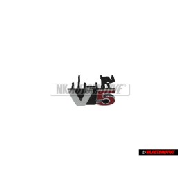 VW Original V5 Frente Rotulo Insignia Emblema Cromo Rojo - 1J6853679B GQF