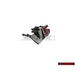 VW Original V5 Frente Rotulo Insignia Emblema Cromo Rojo - 1J6853679B GQF